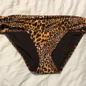VS very sexy leopard swim bottom w/black inside LG